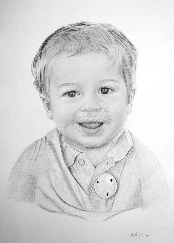 Bleistiftzeichnungen-Portraitzeichnung-Kinder-Babybilder